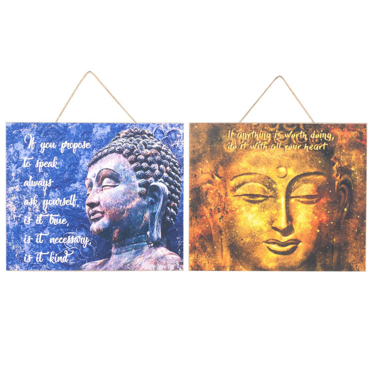 Maturi 2 Piece Buddha Wall Décor Set Wayfair.co.uk